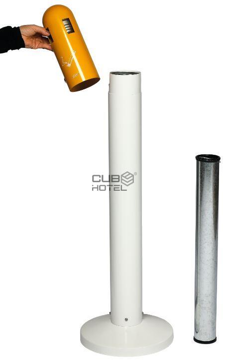Cenicero de Pie Tubular 3L con Llave Forma Cigarrillo